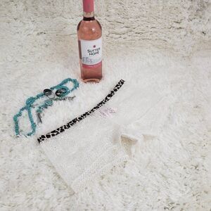 VS Sexy White Animal Print Logo waist SHORTIE